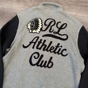 Polo Ralph Lauren 67 Indian Head Wool Cotton Embroidered Varsity Jacket Mens M